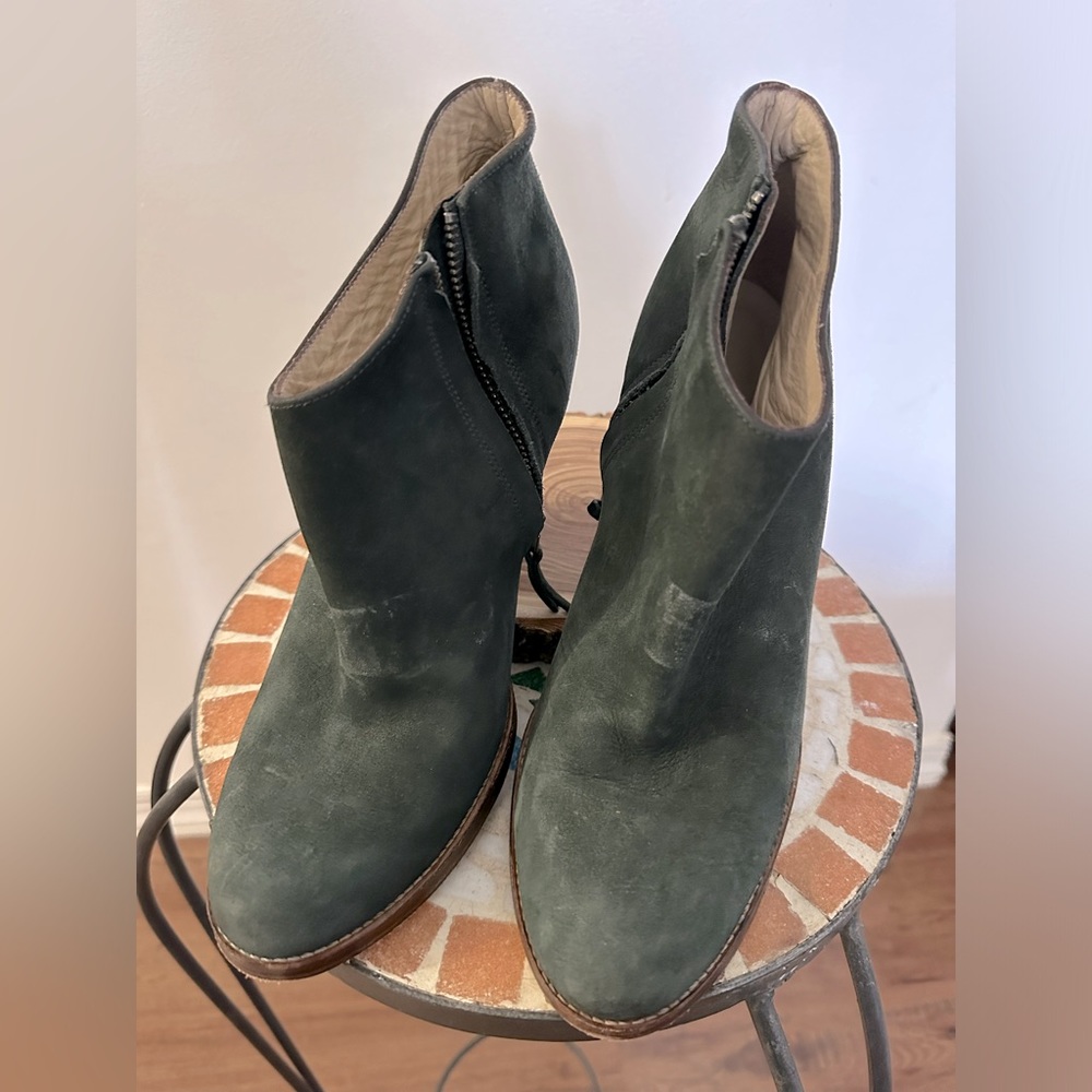Peter Nappi Charcoal Ankle Leather Booties Women’s 40 US 9.5